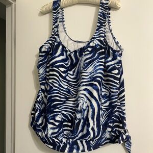 PLUS SIZED Maxine Blouson Tankini Top - NEW no tags - 20W